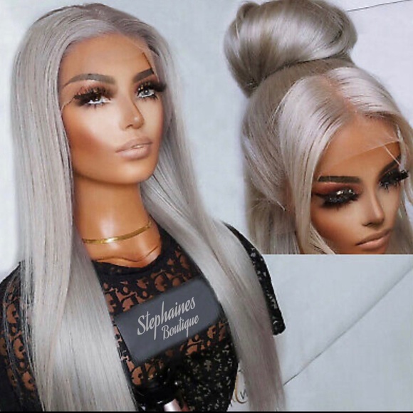 Human Hair Blended lace front wig